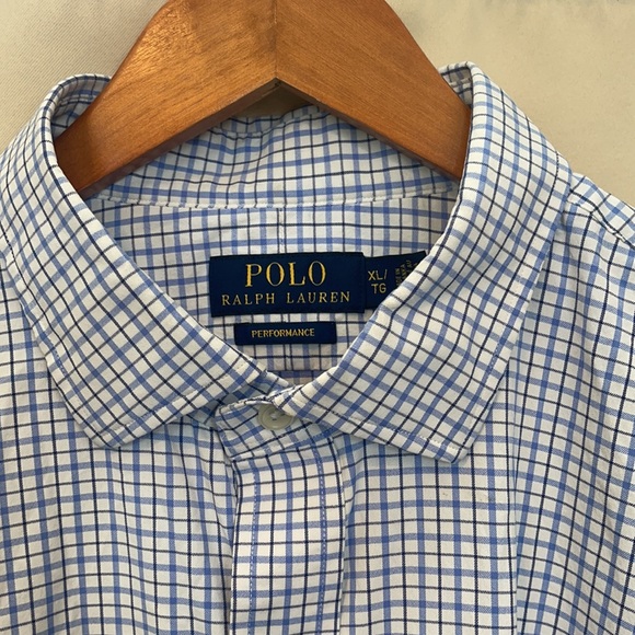Polo Ralph Lauren men’s Performance XL/TG. Blue Checkered - Picture 7 of 7